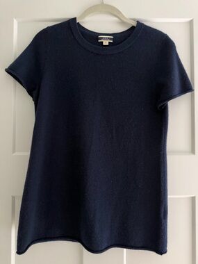 J.Crew Navy Short Sleeve cashmere  Tee